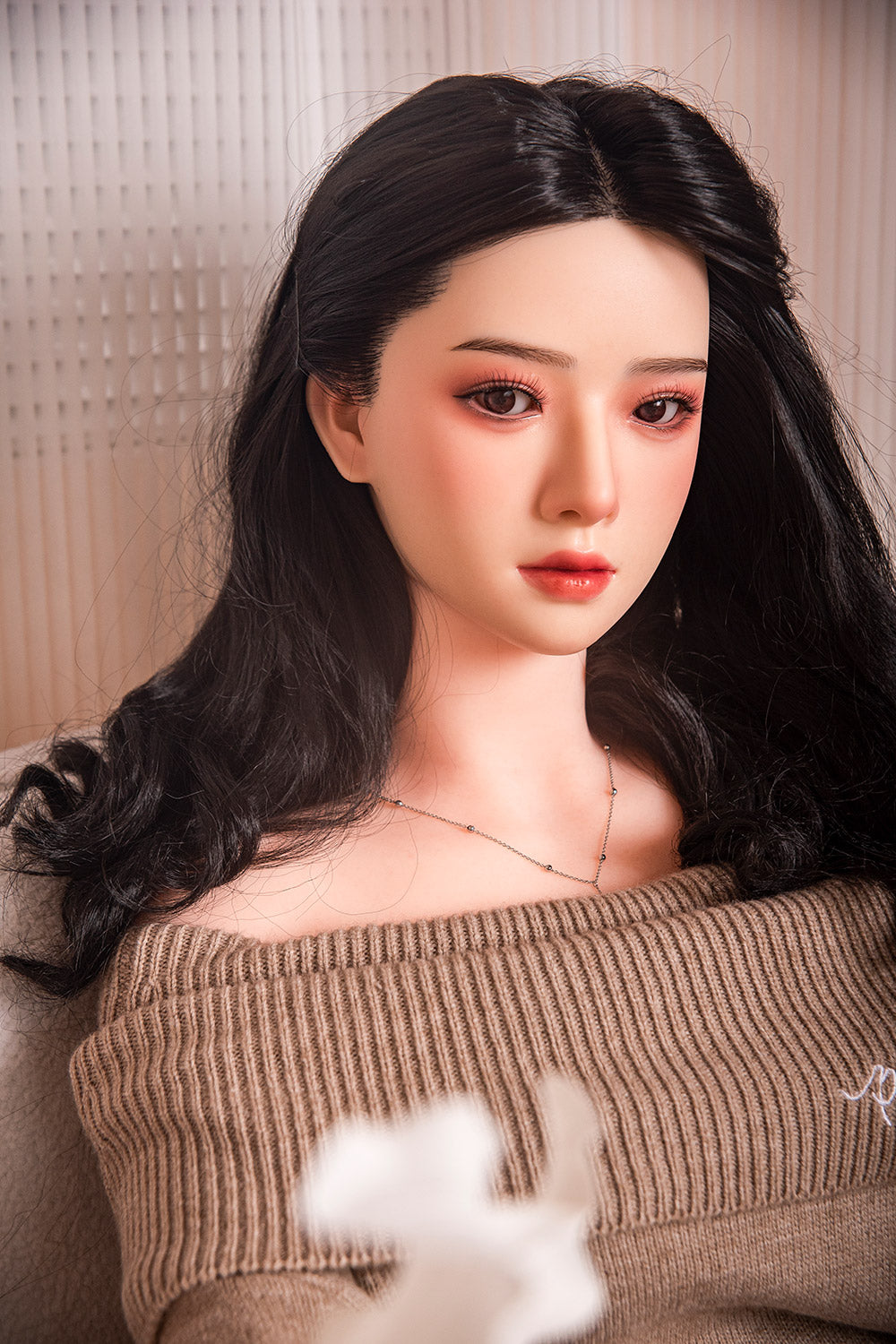 US Stock - RIDMII 163cm Unique Design Muncey Asian Medium Boobs Sex Doll  Silicone Head TPE Body Long Black Hair Love Doll