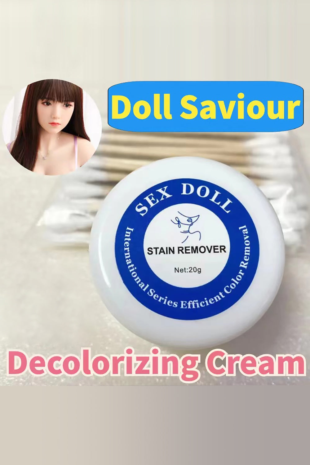 Sex Doll Decolorizing Cream TPE Doll Body Stain Remover Cleansing Cream Love Doll Color Removal