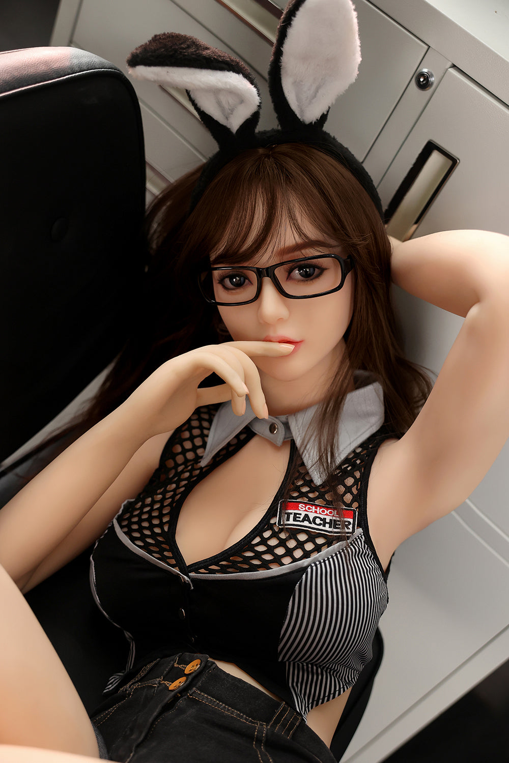 US Stock - Lina 158cm #182 Realistic TPE Sex Doll Natural Skin Office Lady Adult Love Doll (Free 2ND Head)