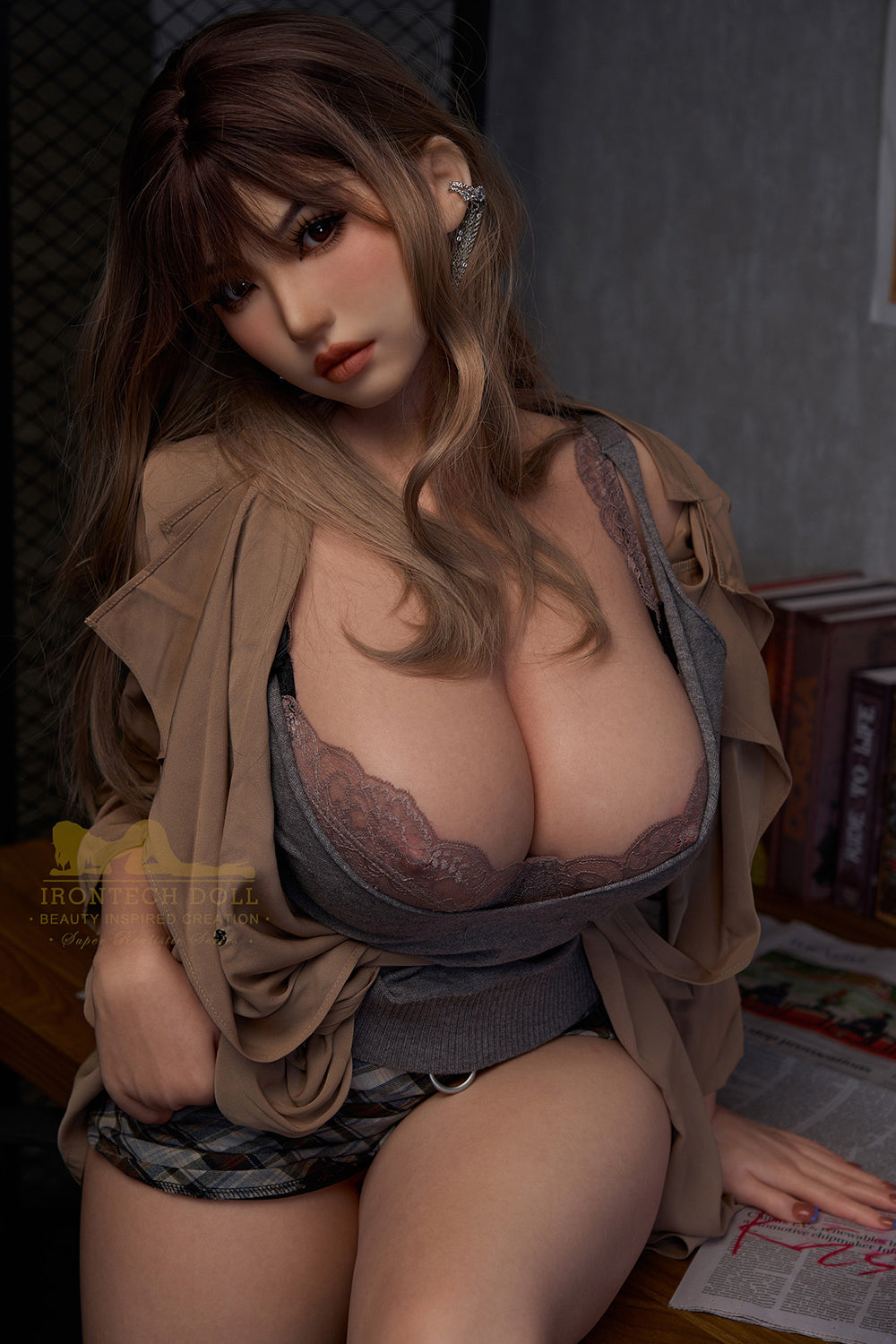 Irontechdoll Seraphina Plus 162cm S20 Big Boobs Adult Love Doll Natural Skin Full Silicone BBW Sex Doll