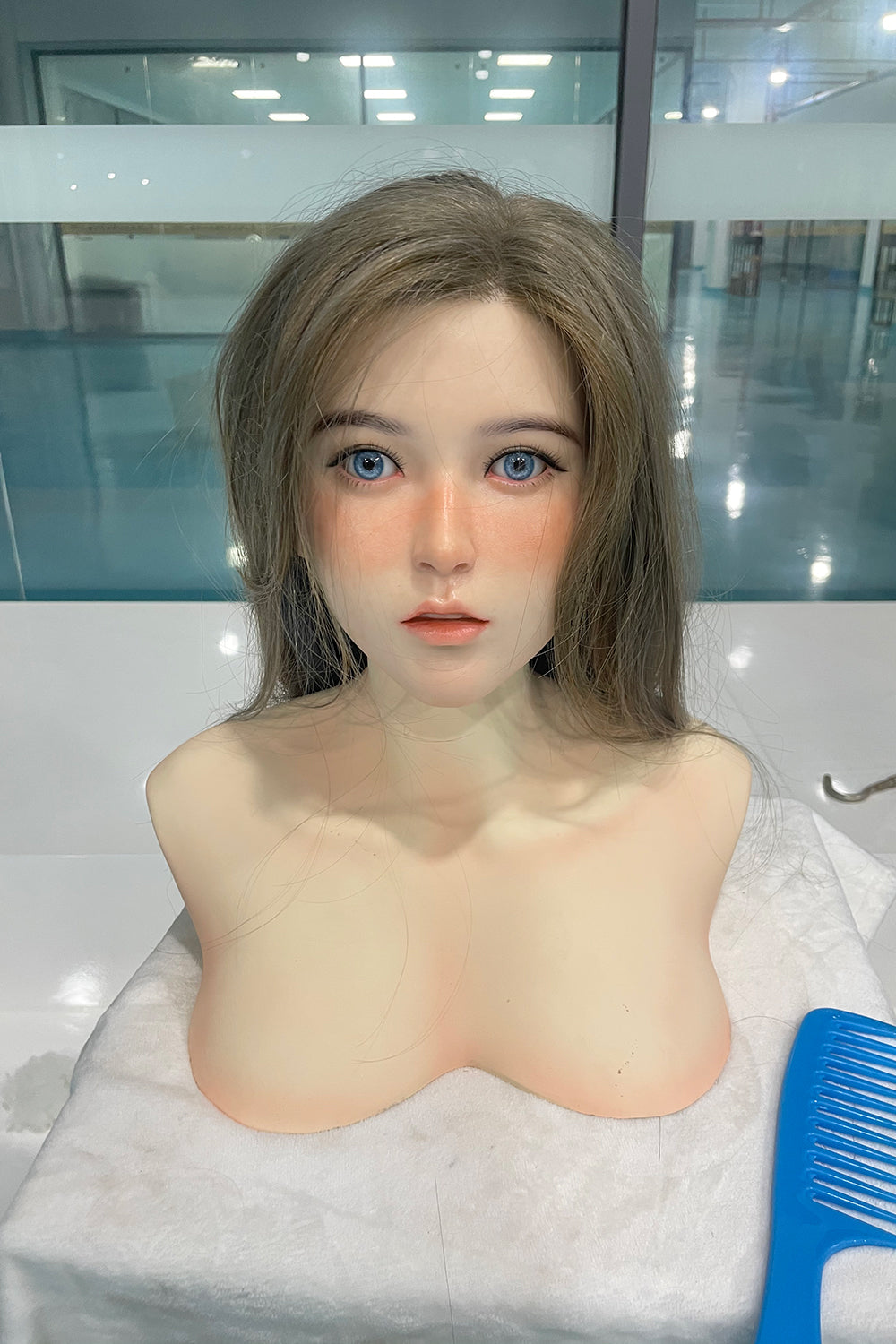 US Stock - Lysandra 165cm S012 Small Breasts Silicone Head Sex Doll TPE Body Adult Love Doll (Free 2ND Head)