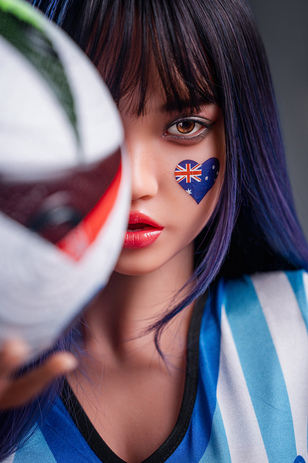 US Stock - Finley 152cm M29 Silicone ROS Head Love Doll C Cup Football Style TPE Body Adult Oral Sex Doll (Free 2ND Head)