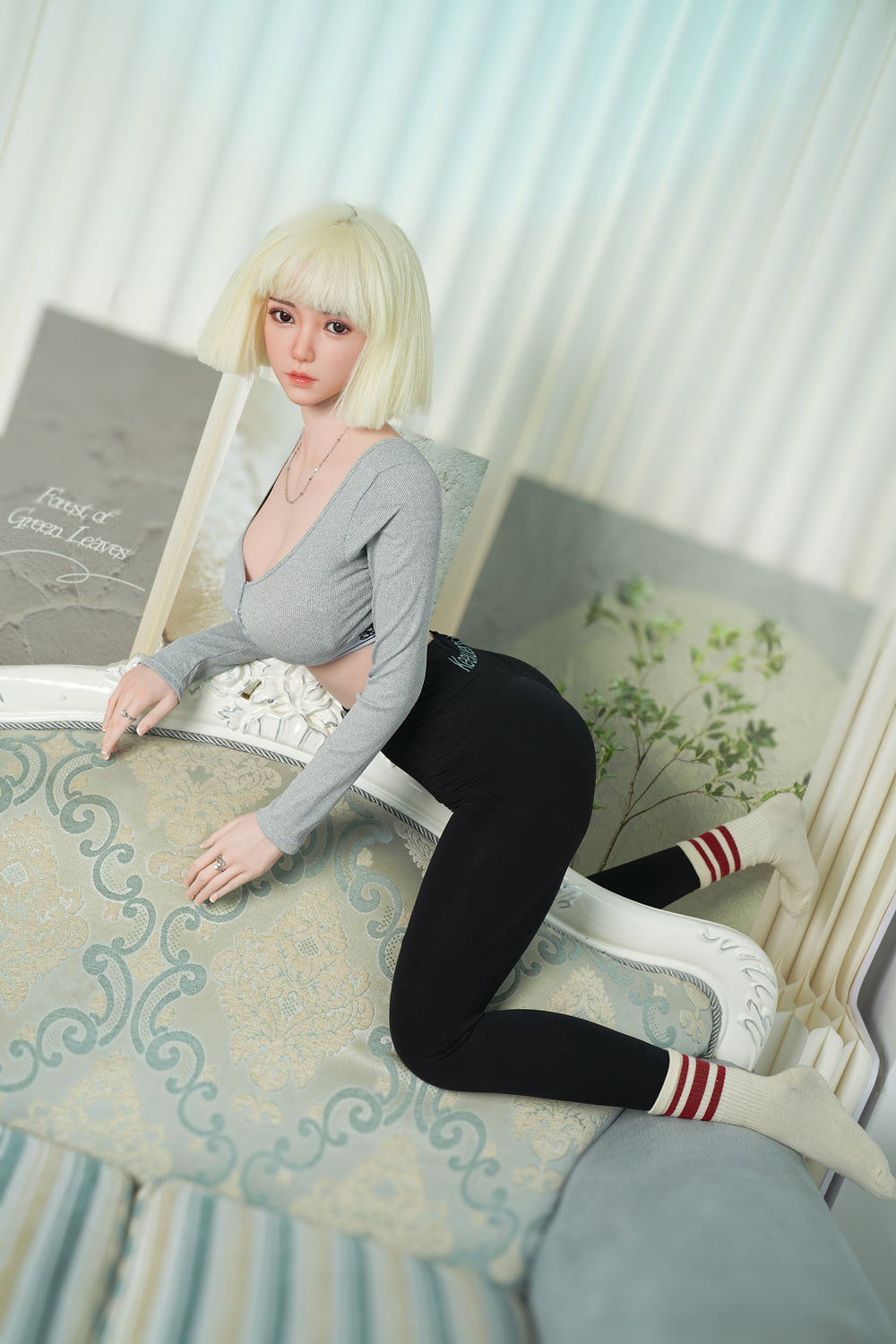 US Stock - Aiko Plus 170cm #C39 Short Hair Silicone Head TPE Body Adult Love Doll Realistic Sex Doll (Free 2ND Head)