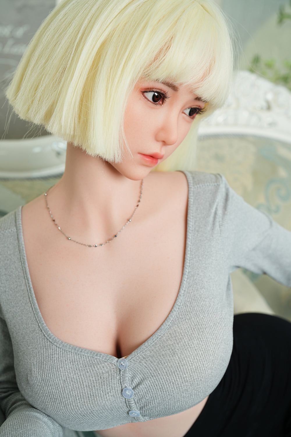 US Stock - Aiko Plus 170cm #C39 Short Hair Silicone Head TPE Body Adult Love Doll Realistic Sex Doll (Free 2ND Head)