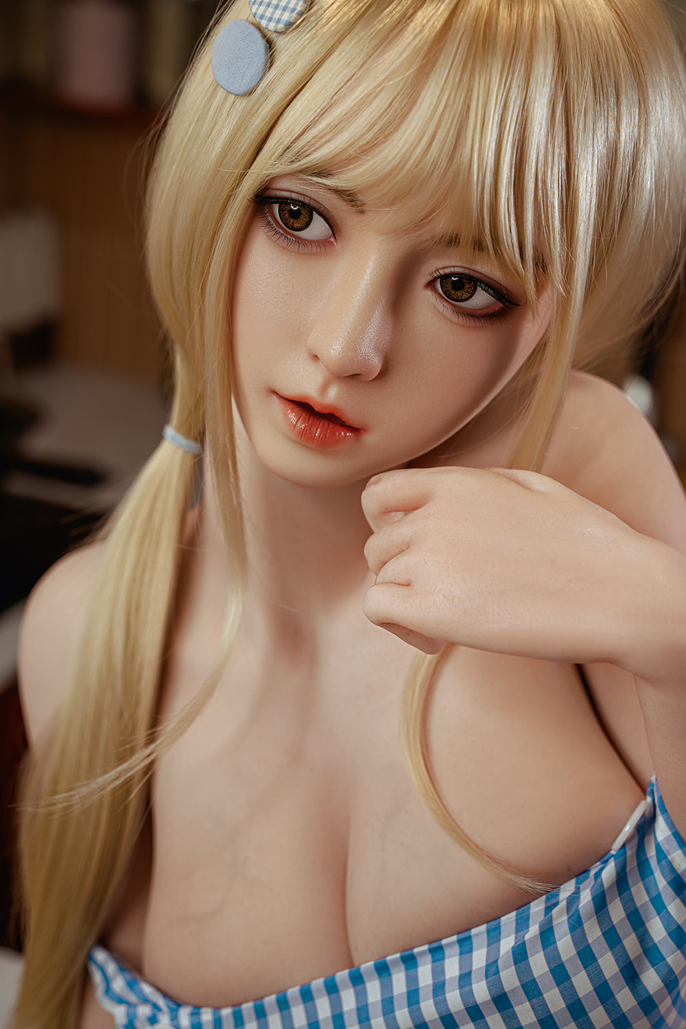 Susanne 161cm #600 Full Silicone ROS Sex Doll Cute Blonde Hair Woman Natural Skin Movable Jaw Oral Sex Adult Love Doll