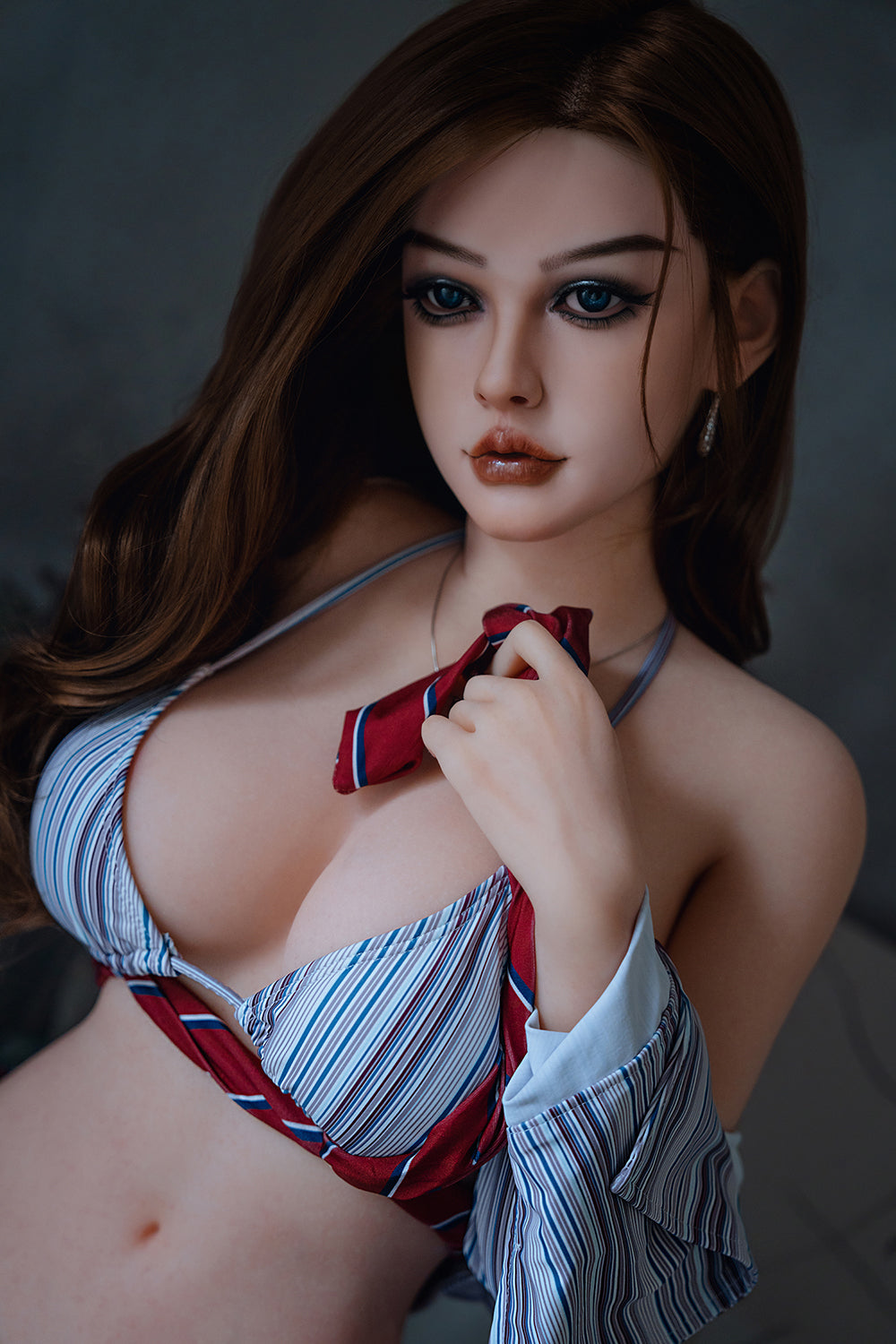 US Stock - Aiden 164cm S26 Silicone Head Sex Doll Natural Skin TPE Body Adult Love Doll (Free 2ND Head)