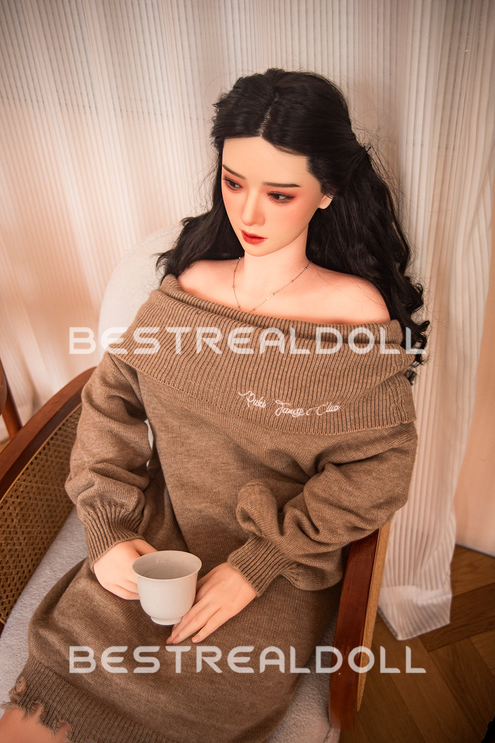 US Stock - RIDMII 163cm Unique Design Muncey Asian Medium Boobs App-Controlled Sex Doll Silicone Head TPE Body Love Doll