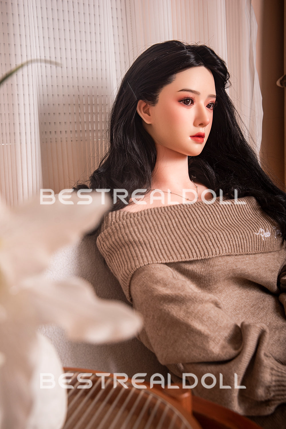 US Stock - RIDMII 163cm Unique Design Muncey Asian Medium Boobs App-Controlled Sex Doll Silicone Head TPE Body Love Doll