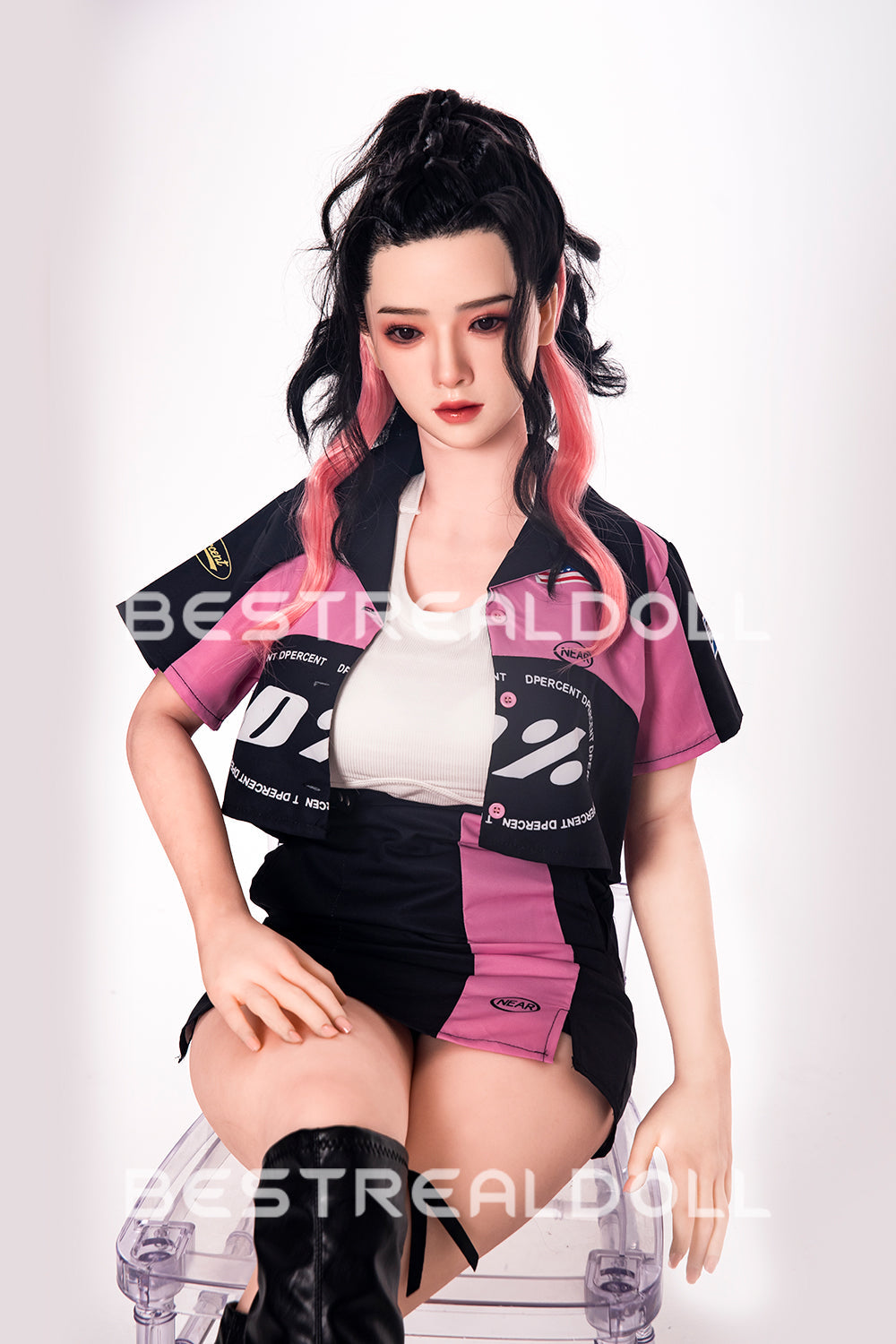 US Stock - RIDMII 163cm Unique Design Muncey Plus Silicone Head App-Controlled Sex Doll TPE Body Medium Boobs Love Doll