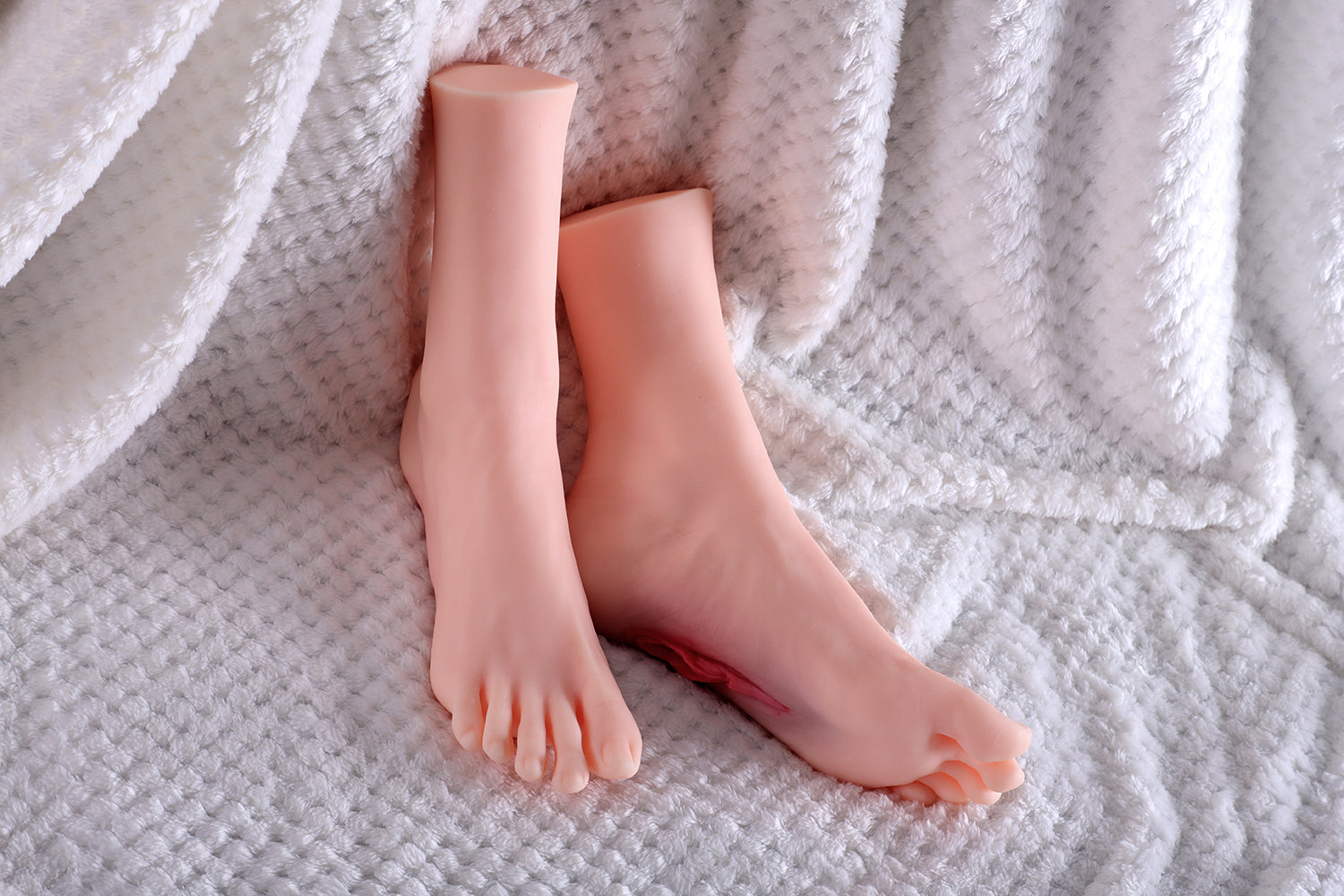 US Stock - Realistic TPE Foot with Vagina Fetish Toy Foot Fetishism Adult Sex Toy for Men