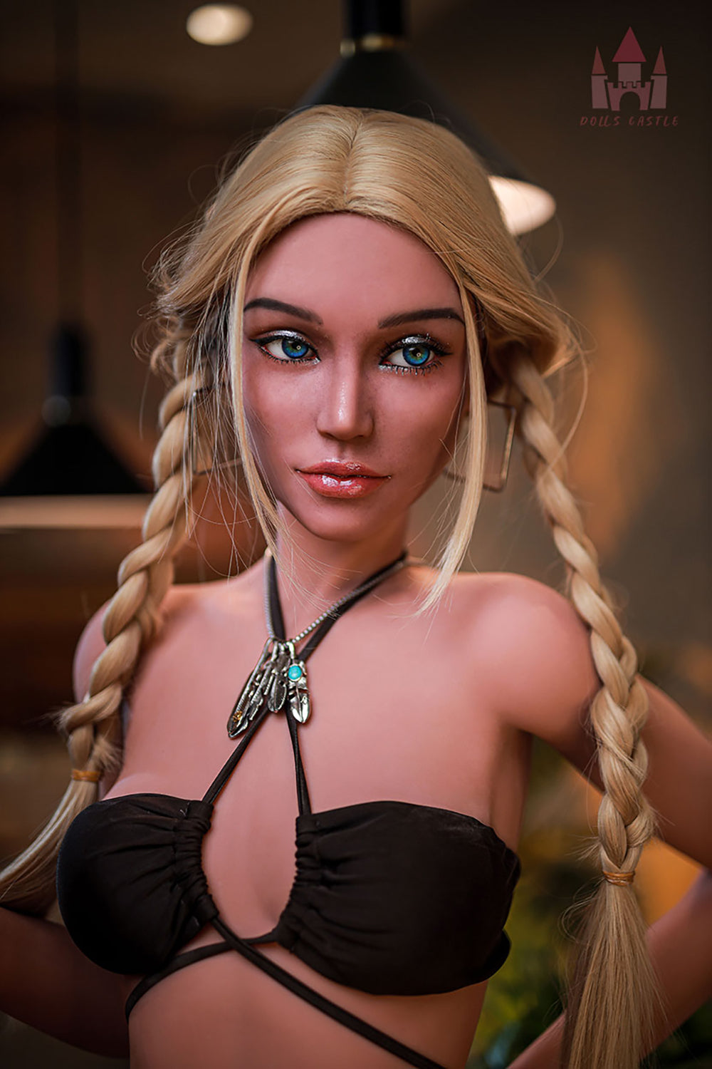 US Stock - Elara 170cm B #DC04 Realistic Blonde Sex Doll Small Boobs Tanned Skin Adult Love Doll