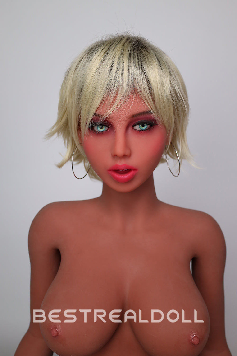 Britney 163cm TPE Sex Doll Sexy Short Hair Tan Skin Realistic Adult Love Doll