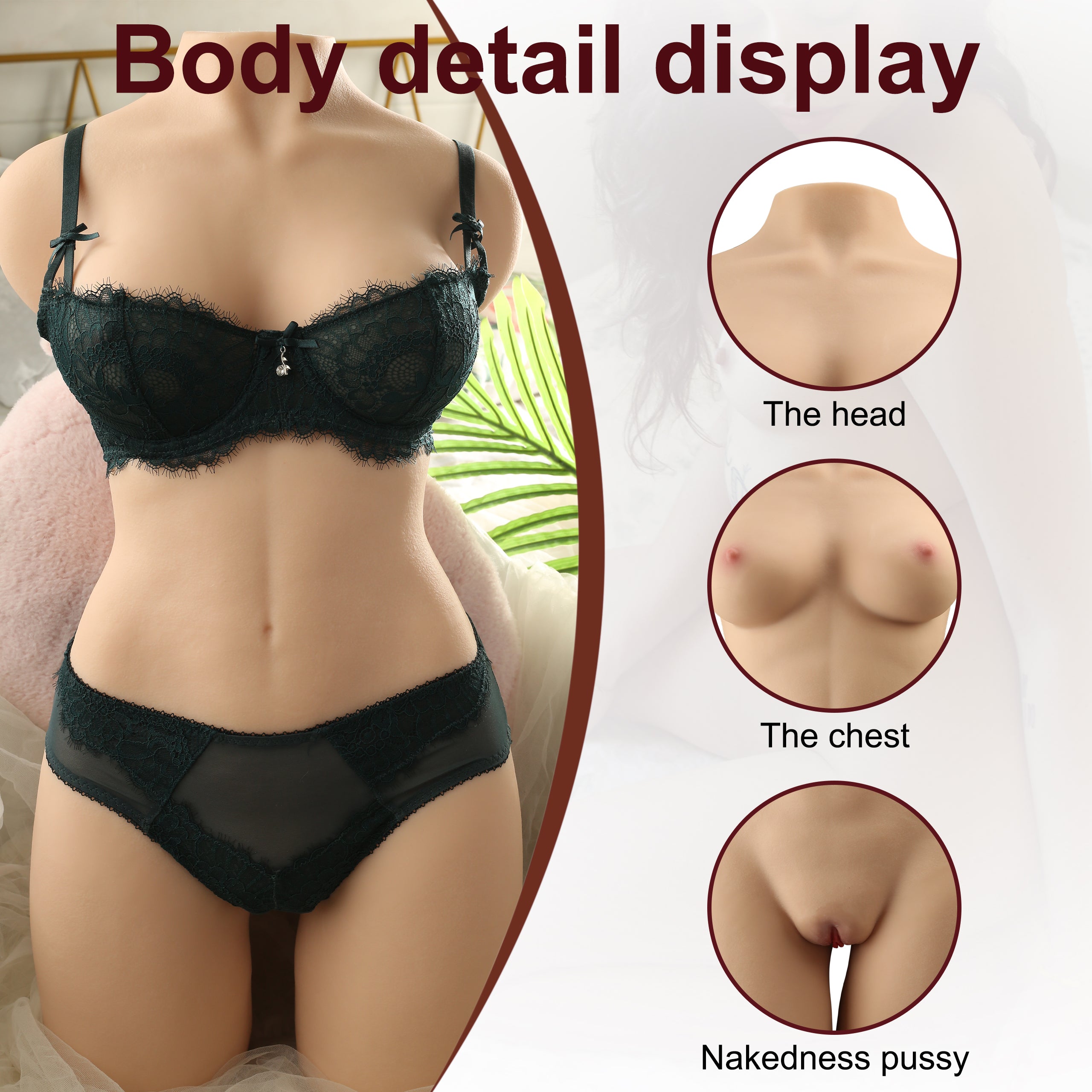 Realistic Half Body SexDoll SQ-MA20018 Torso Sex Doll TPE Adult Love Doll Torso