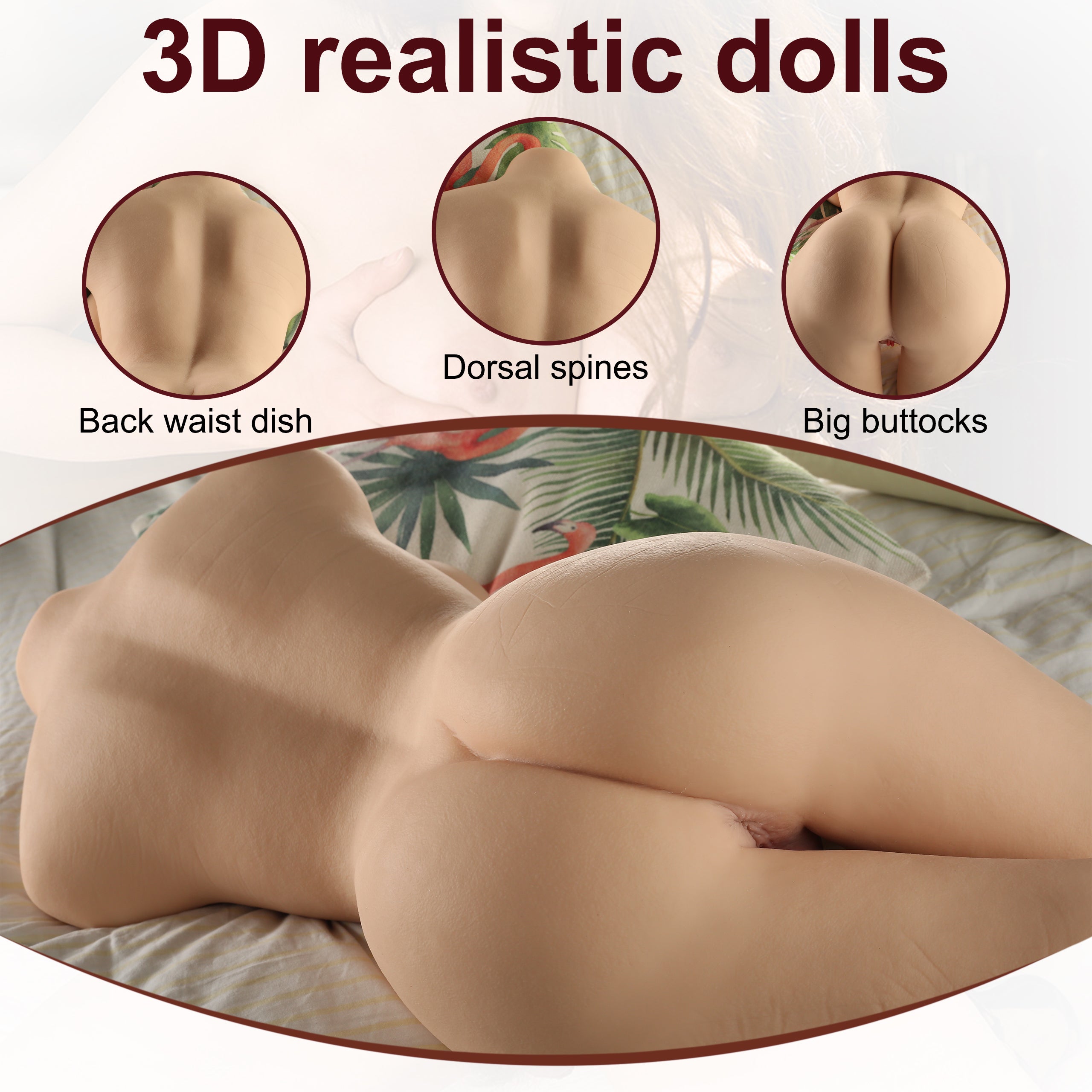 Realistic Half Body SexDoll SQ-MA20018 Torso Sex Doll TPE Adult Love Doll Torso